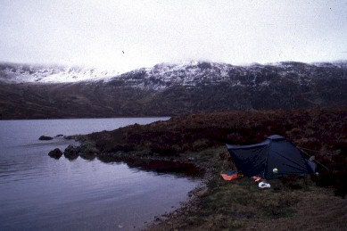 Camp by Loch Carn nan Conbhairean