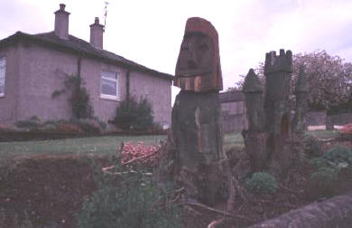 Tress carving in Dunblane
